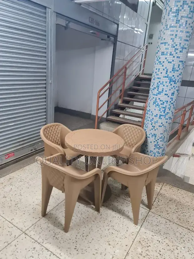 Restaurant Plastic Table and Chairs - 1