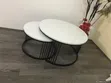 Round Center Table in Black and White - 1