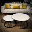 Round Center Table in Black and White - 3