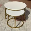 White and Gold Round Center Table - 3
