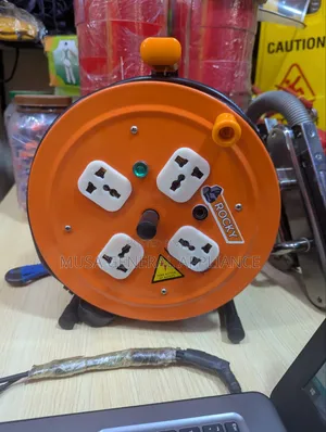 Perkins 50m Extension Cable Reel with 4-Socket Panel