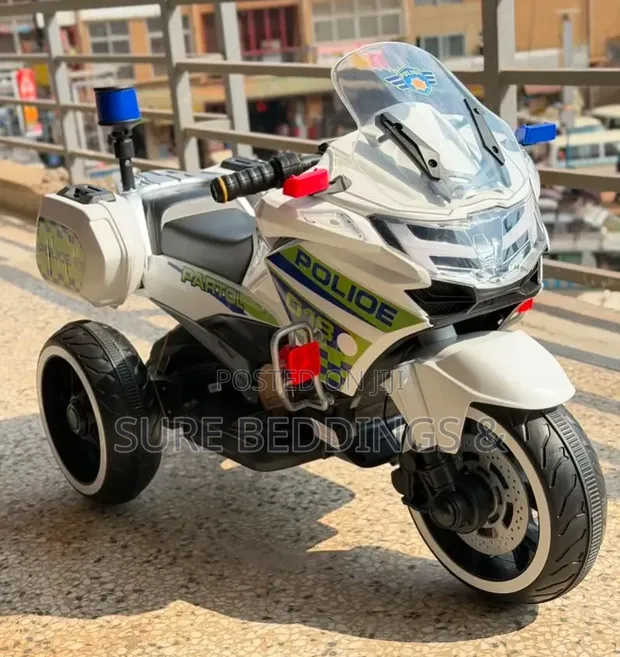 Children's Police Patrol Rechargeable Bike - 1