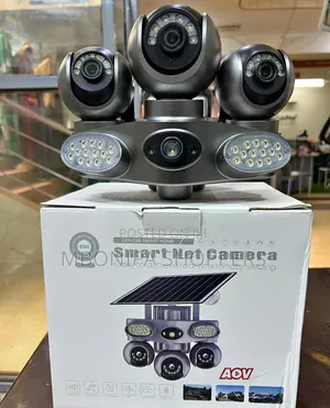V380 6MP Triple Lens Solar Security Camera Outdoor PTZ