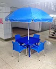 6-in-1 Plastic Chairs and Table Combo for Garden or Hotel - 2
