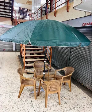 Outdoor 5-Piece Commercial Sun Umbrella Combo