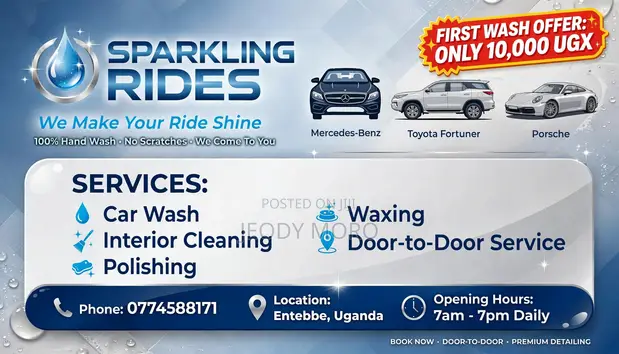 Sparkling Rides Mobile Car Wash Entebbe - 1