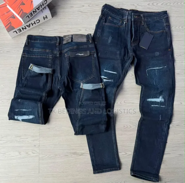 Men's Ripped Slim Fit Jeans - 1