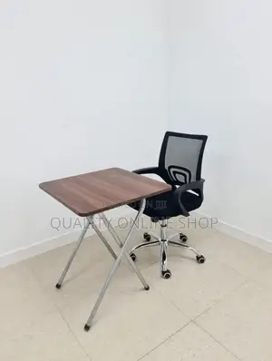X-Shaped Legs Wooden Foldable Reading Table and Chair