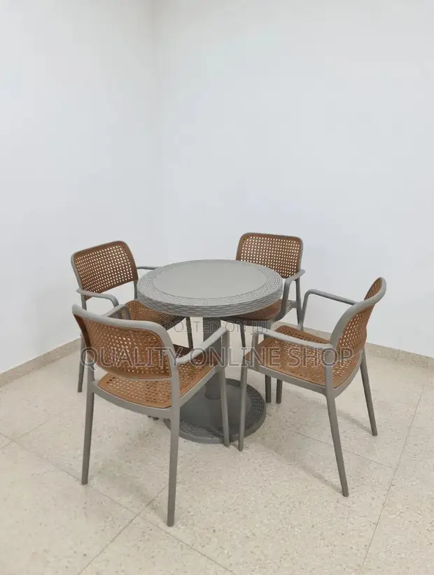 Modern Patio/Restaurant Plastic Table and Chairs - 1
