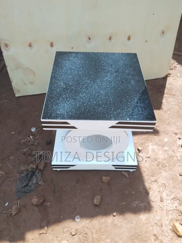Wooden Mini Center Table with Glass Top - 1