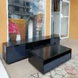 Grey and Black TV Stand and Center Table - 3