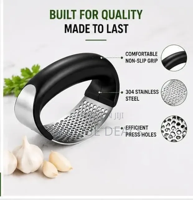 Stainless Steel Garlic Press Crusher & Mincer - 1