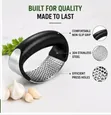 Stainless Steel Garlic Press Crusher & Mincer - 1