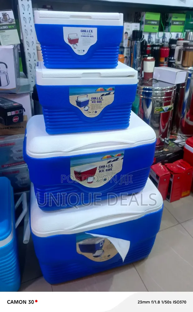 Stacked Chillex Ice Box Coolers - Blue & White - 1