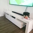 White LED TV Stand Unit - 180cm Length - 1