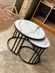 Brand New Marble Round Center Table - Black - 1
