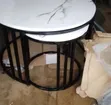 Brand New Marble Round Center Table - Black - 2