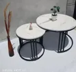 Brand New Marble Round Center Table - Black - 3