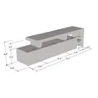 White TV Stand Unit - 6ft Length (Fits up to 75" TVs) - 5