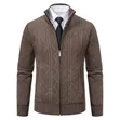 Men's Cardinal Zip-Up Wool Cardigan Sweater - 1