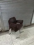 Cafe Steel Legs Plastic Chairs - 1