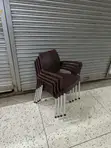 Cafe Steel Legs Plastic Chairs - 3