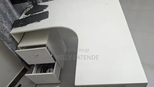 Modern Home Office / Work Table with 2 Drawers - 1