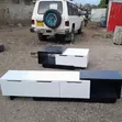 Black and White Center Table and TV Stand Set - 1