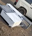 Black and White Center Table and TV Stand Set - 3