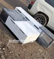Black and White Center Table and TV Stand Set - 4