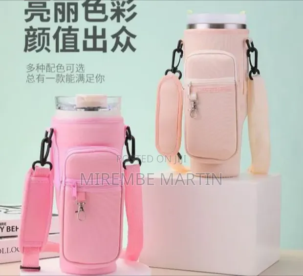 Portable Insulated Water Bottle/Tumbler Carrier Bag with Strap - 1