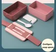 Contemporary Bento-Style Lunch Box with Integrated Handle - 1