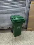 240 Litre Forest Green Plastic Dust Bin - 1