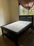 4x6 Wooden Bed Frame - Black - 1