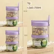 Portable Two-Tier Meal Prep Container with Spoon - 1
