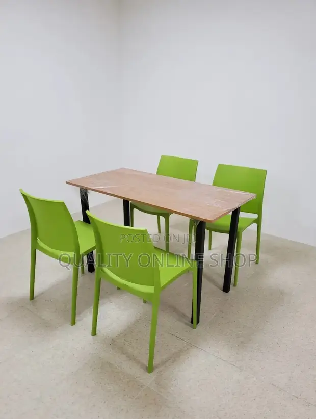 Wooden Foldable Table and Chairs Set for Dining/Office - 1