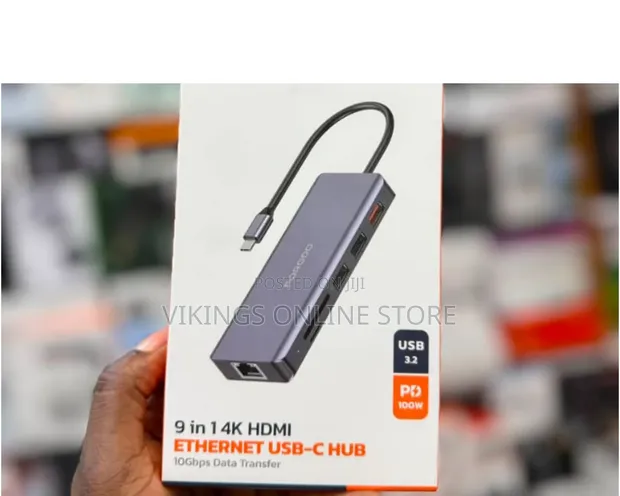 Porodo 9-in-1 USB-C Hub with Ethernet - 1