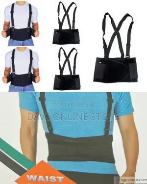 Heavy-Duty Lumbar Support Belt with Suspenders