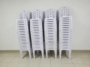 White Heavy Duty Stackable Plastic Chairs