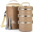 Jille Home Stackable Thermal Lunch Box Set with Insulated Bag - 2