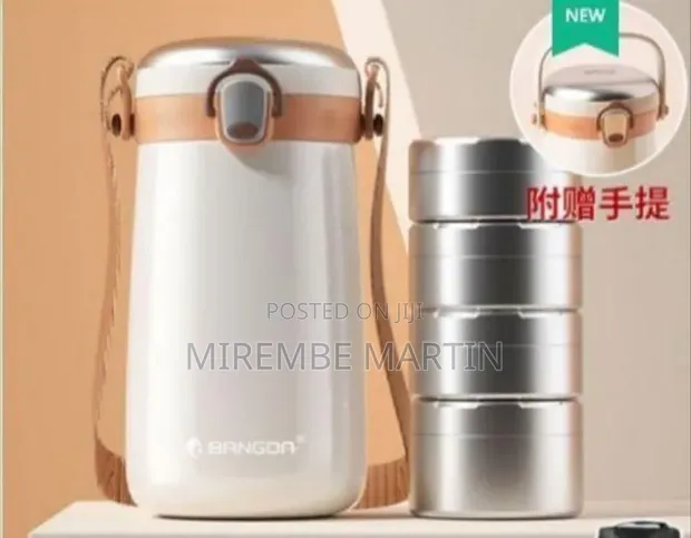 Elegant Vacuum Insulated Food Flask / Thermal Lunch Container Set (2900ml) - 1