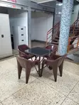 Glass Foldable Dining Table and Chairs - 2