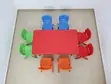 8 Kids Plastic Chairs and Table Set - 1