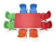 8 Kids Plastic Chairs and Table Set - 2