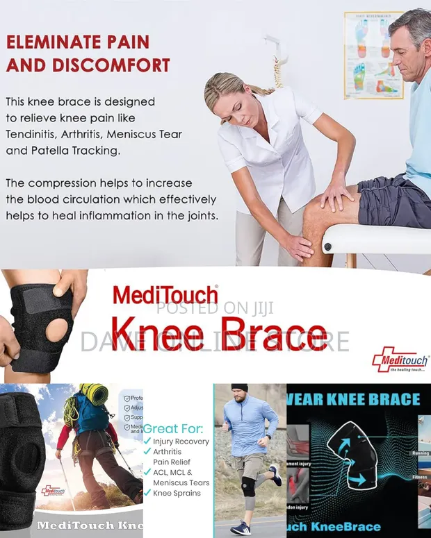 Neoprene MediTouch Knee Brace - Adjustable Compression Support - 1