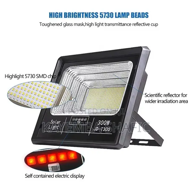 Jidian JD-T300 300W Solar LED Flood Light - 1