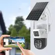 Dual Lens Outdoor PTZ Smart WiFi Security Camera V380 Pro - 1
