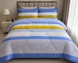 4 Piece Plaid Stripe Duvet Set - 3