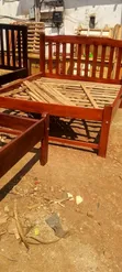 Brand New 5x6 Brown Bed Frame - 1