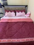 Maroon / Pink 4-Piece Duvet Set - 3